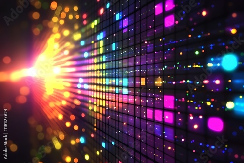 Wallpaper Mural A vibrant and dynamic abstract disco background featuring colorful lights, swirling patterns, and a lively, energetic atmosphere perfect for nightlife and music events Torontodigital.ca