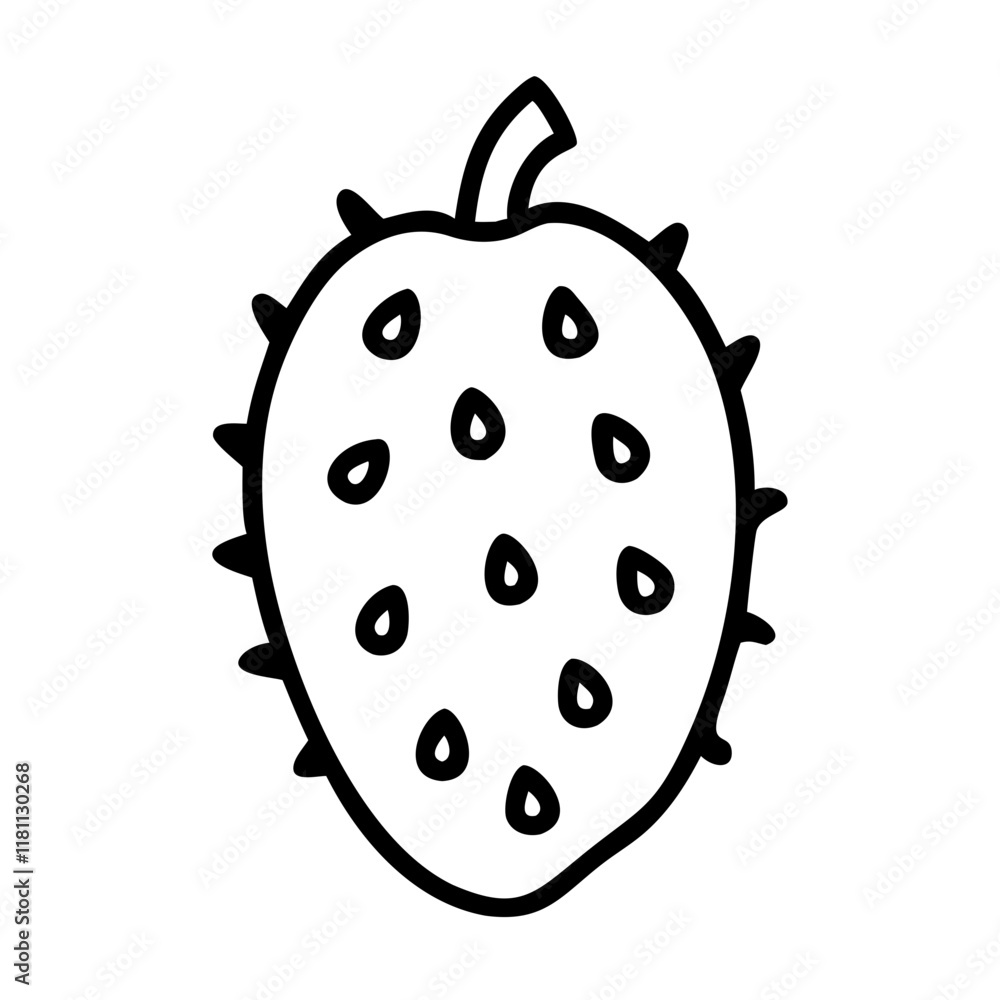 soursop icon, fruits line art, fruits icon - simple black line art icon of soursop perfect for logos, and fruits-themed designs. soursop icon, fruits line art, fruits icon - simple black line art icon of soursop perfect for logos, and fruits-themed designs.