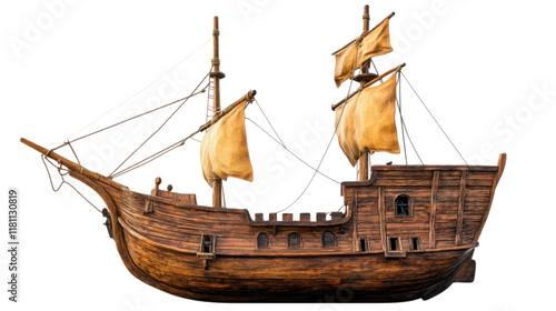 Obraz na płótnie Pirate ship transparent background
