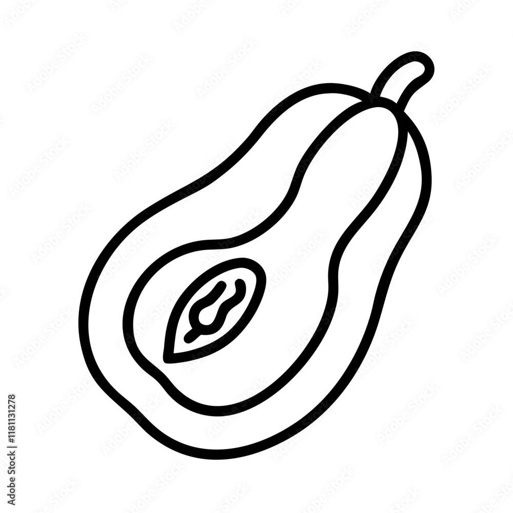 pawpaw icon, fruits line art, fruits icon - simple black line art icon of pawpaw perfect for logos, and fruits-themed designs. pawpaw icon, fruits line art, fruits icon - simple black line art icon of pawpaw perfect for logos, and fruits-themed designs.