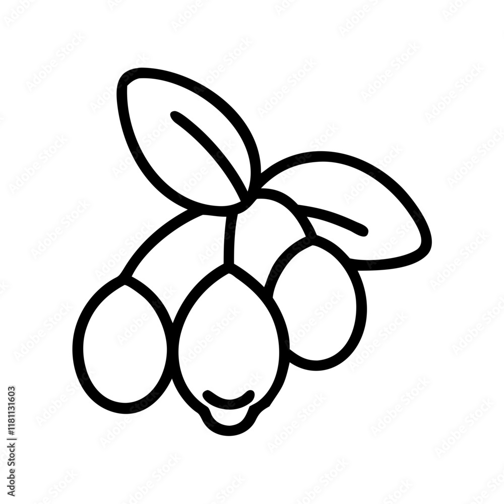 yumberry icon, fruits line art, fruits icon - simple black line art icon of yumberry perfect for logos, and fruits-themed designs. yumberry icon, fruits line art, fruits icon - simple black line art icon of yumberry perfect for logos, and fruits-themed designs.