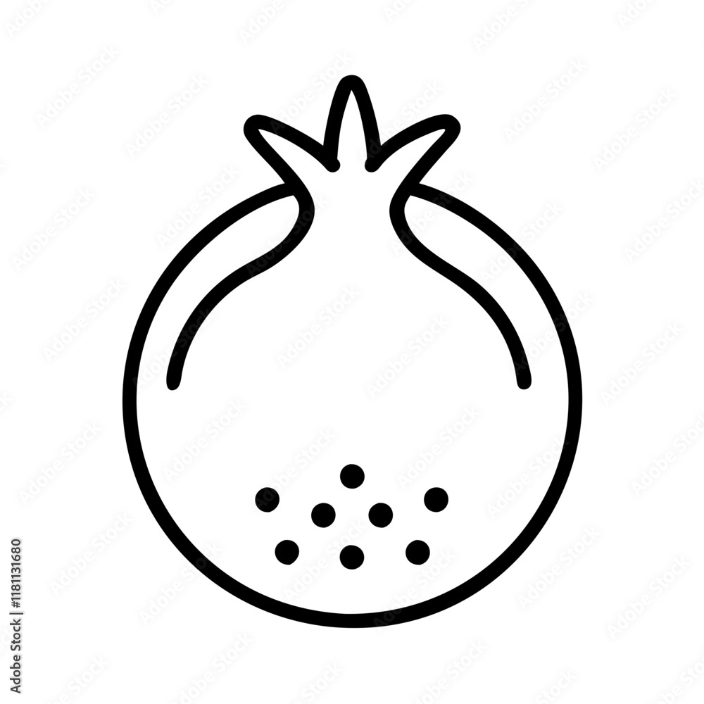 pomegranate icon, fruits line art, fruits icon - simple black line art icon of pomegranate perfect for logos, and fruits-themed designs. pomegranate icon, fruits line art, fruits icon - simple black line art icon of pomegranate perfect for logos, and fruits-themed designs.