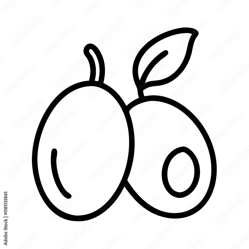 loquat icon, fruits line art, fruits icon - simple black line art icon of loquat perfect for logos, and fruits-themed designs. loquat icon, fruits line art, fruits icon - simple black line art icon of loquat perfect for logos, and fruits-themed designs.