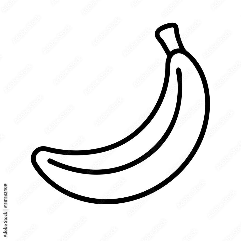 banana icon, fruits line art, fruits icon - simple black line art icon of banana perfect for logos, and fruits-themed designs. banana icon, fruits line art, fruits icon - simple black line art icon of banana perfect for logos, and fruits-themed designs.