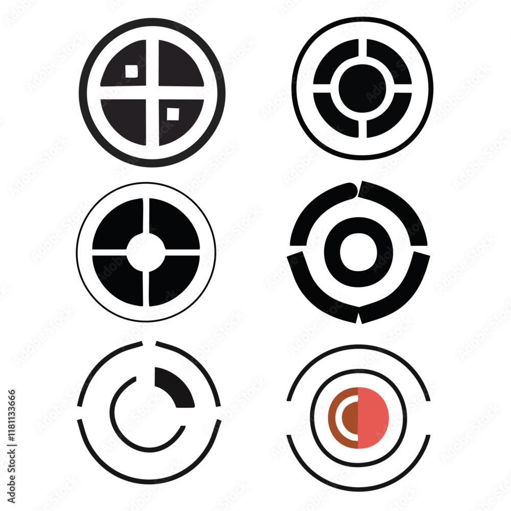 illustration of a set of symbols logo icon vector graphic design illustration of a set of symbols logo icon vector graphic design