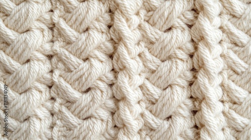 Creamy Knit Texture: A Close-Up of a Luxurious Knit Fabric