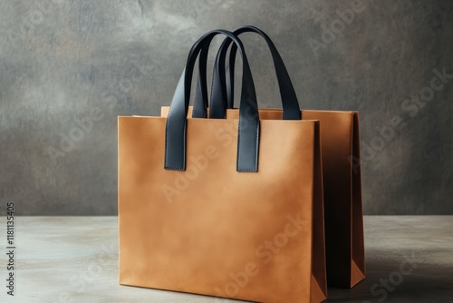 Chic Shopping Bags Showcasing Minimalist Design for Fashionable Retail Use and Eco-Friendly Practices photo