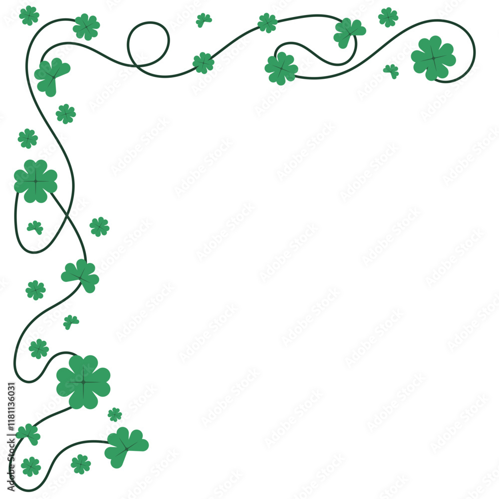 Obraz premium St. Patrick's Clover Corner