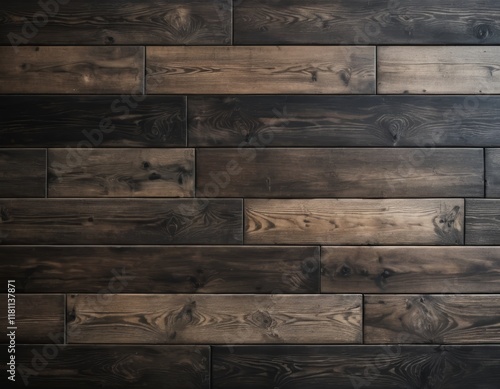 Dark Brown Wood Paneling: Rustic, Textured Wooden Background for Interior Design