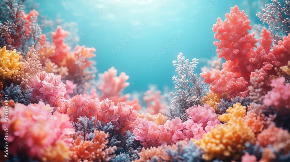 Vibrant Underwater Coral Reef Scene: A Kaleidoscope of Colors Vibrant Underwater Coral Reef Scene: A Kaleidoscope of Colors