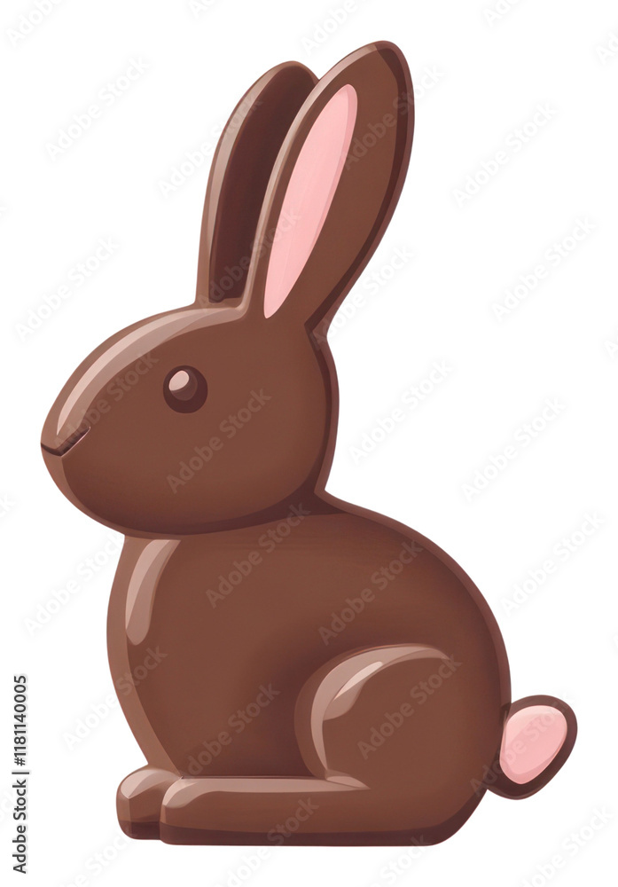 Obraz premium PNG Chocolate bunny illustration chocolate rabbit.