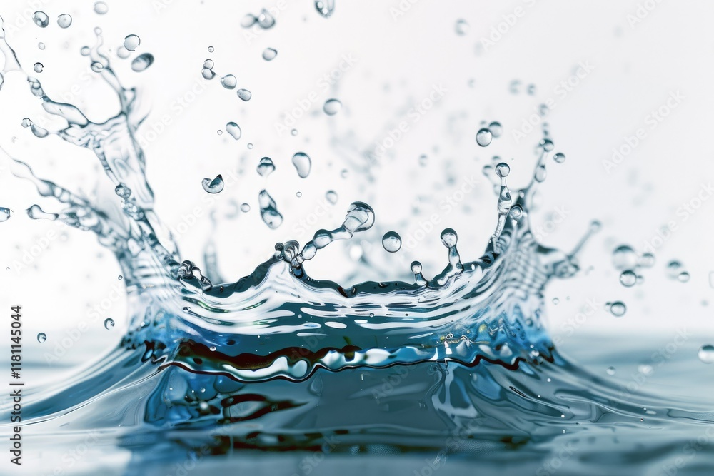 High Definition View of Macro View of Fresh Clean Water Splash and Wave High Definition View of Macro View of Fresh Clean Water Splash and Wave