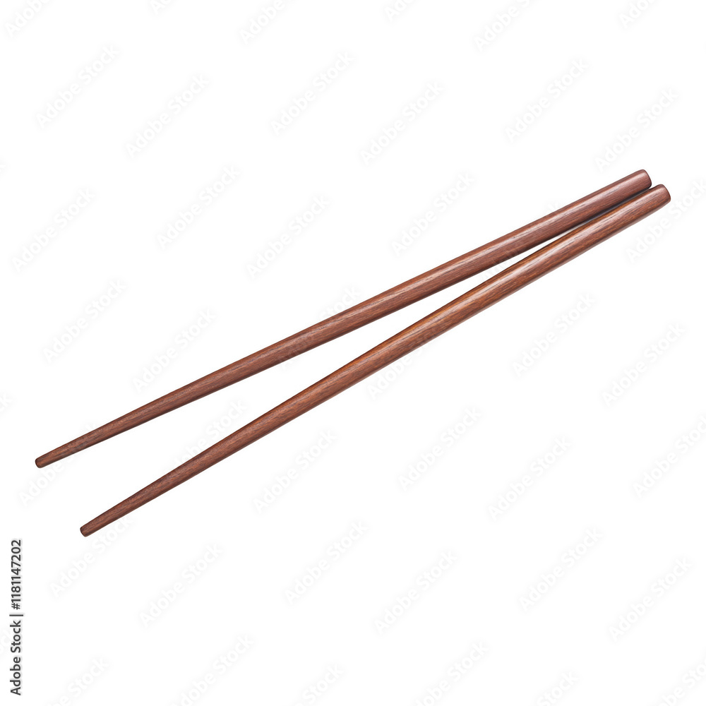 Wooden chopsticks on a white background, showcasing traditional Asian dining utensils used in various cultures. Wooden chopsticks on a white background, showcasing traditional Asian dining utensils used in various cultures.