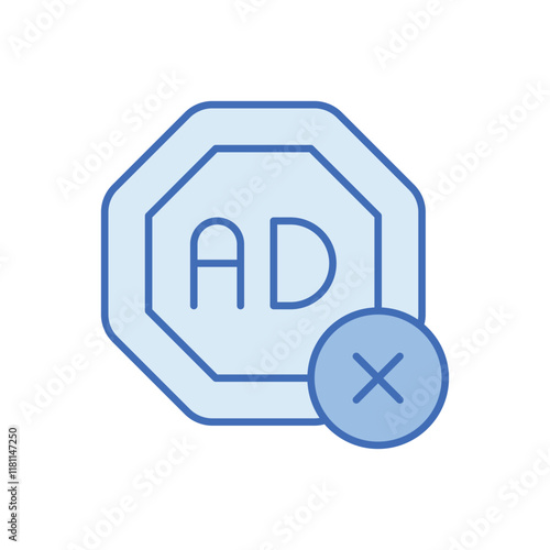 Ad Blocker vector icon