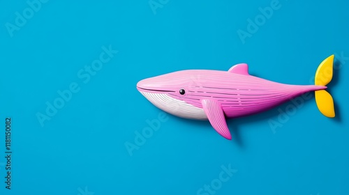 Wallpaper Mural A whimsical illustration of a submarine shaped like a whale, complete with fins and a blowhole, cruising underwater for Submarine Day  Torontodigital.ca