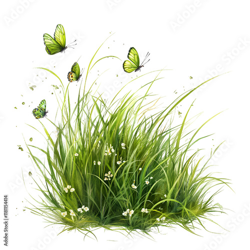 Green Grass Clipart Vector Illustration photo