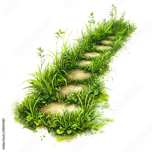 Green Grass Clipart Vector Illustration photo