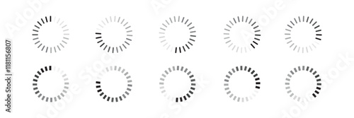 Loading Bar Icon Set Vector Design.