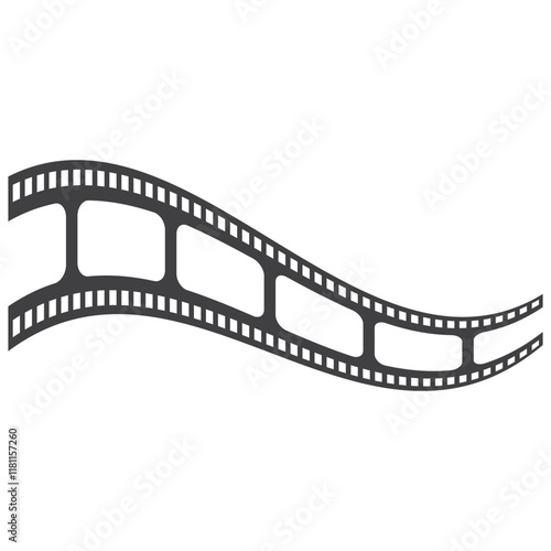 old film strip logo design