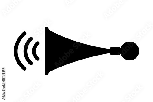 horn icon. vector illustration flat design