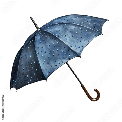 Rainy Spring Day Clipart Vector Illustration