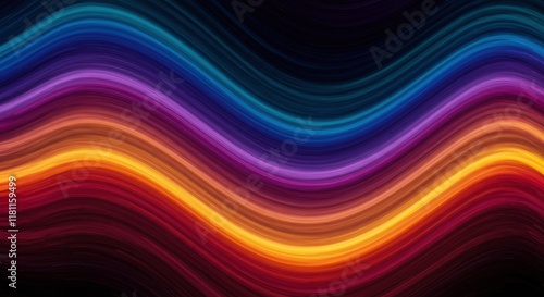 Flowing Spectrum:  A mesmerizing abstract background featuring vibrant, flowing lines of color creating a dynamic and rhythmic composition.  