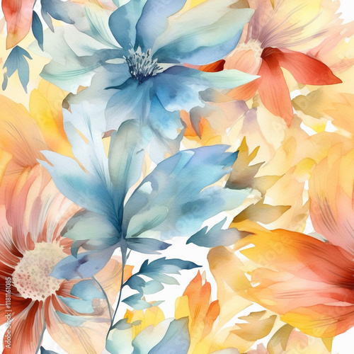 Wallpaper Mural Beautiful floral background of lilies and clematis. Isolated White-pink chrysanthemums flowers on white background. Closeup. Floral spring background. Nature
 Torontodigital.ca