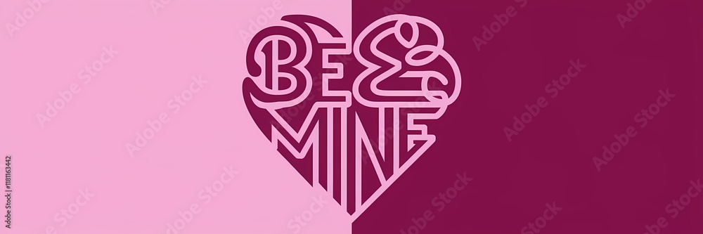 A creative minimalist Valentine's Day poster design with the text A creative minimalist Valentine's Day poster design with the text