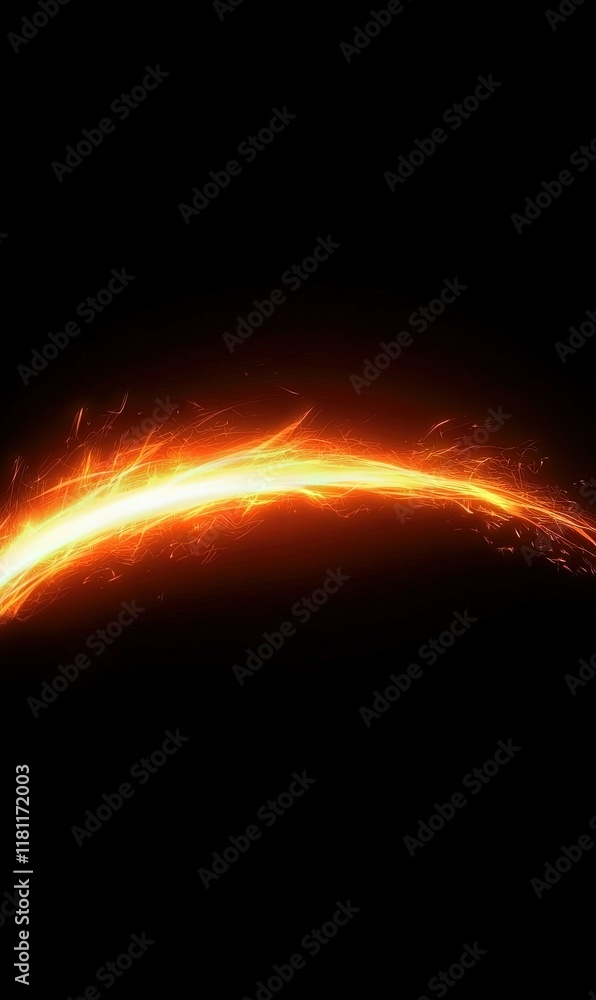 Fiery horizon of a planet sunrise in deep space. Fiery horizon of a planet sunrise in deep space.