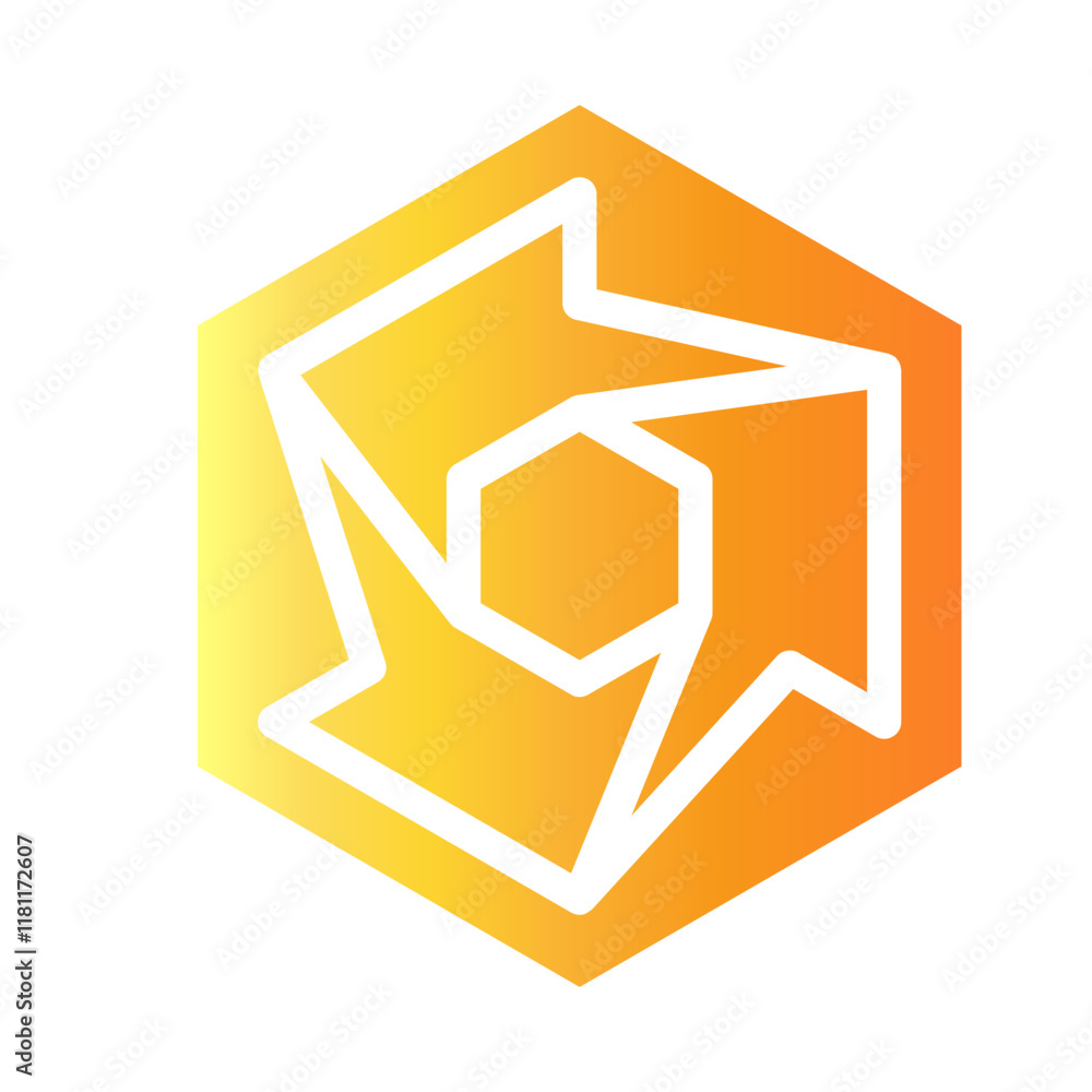 hexagon Gradient icon hexagon Gradient icon