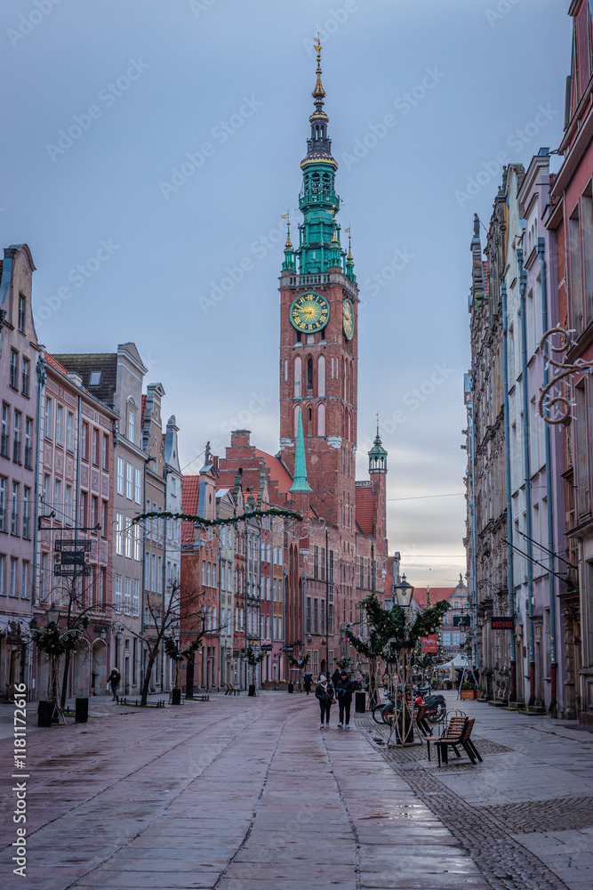 Obraz premium Gdansk, Poland - December 21 2024 