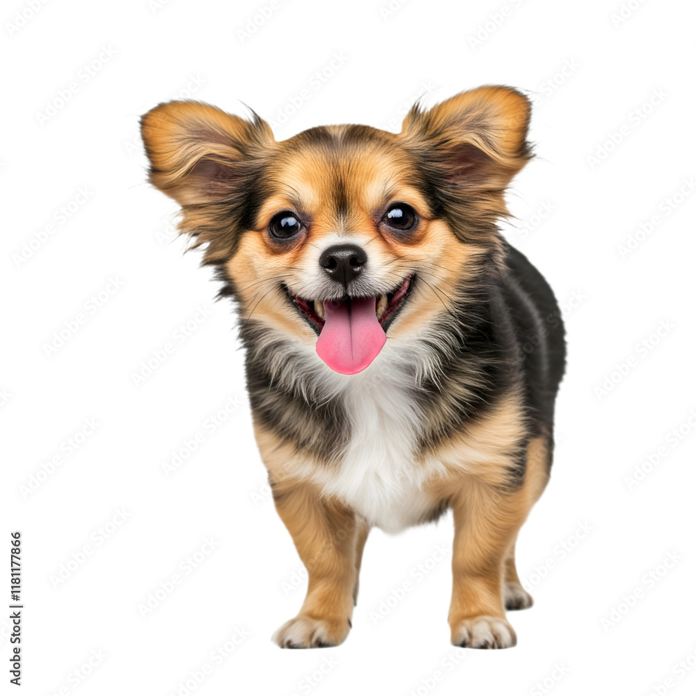 Portrait of brown Chihuahua dog standing, chihuahua puppy isolated on white background Portrait of brown Chihuahua dog standing, chihuahua puppy isolated on white background