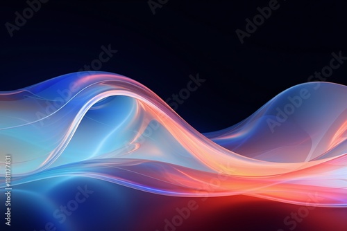 Pink Blue Orange Flowing Wave Texture