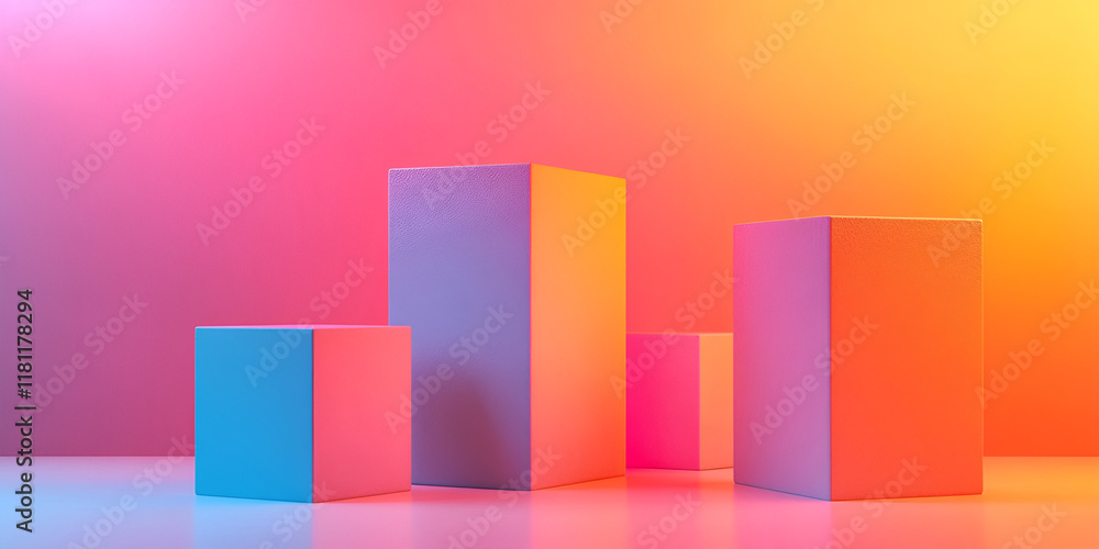 Neon Glow Product Display: A modern and vibrant backdrop for showcasing products. Colorful geometric shapes bathed in a dynamic neon glow, perfect for highlighting your brand. Neon Glow Product Display: A modern and vibrant backdrop for showcasing products. Colorful geometric shapes bathed in a dynamic neon glow, perfect for highlighting your brand.