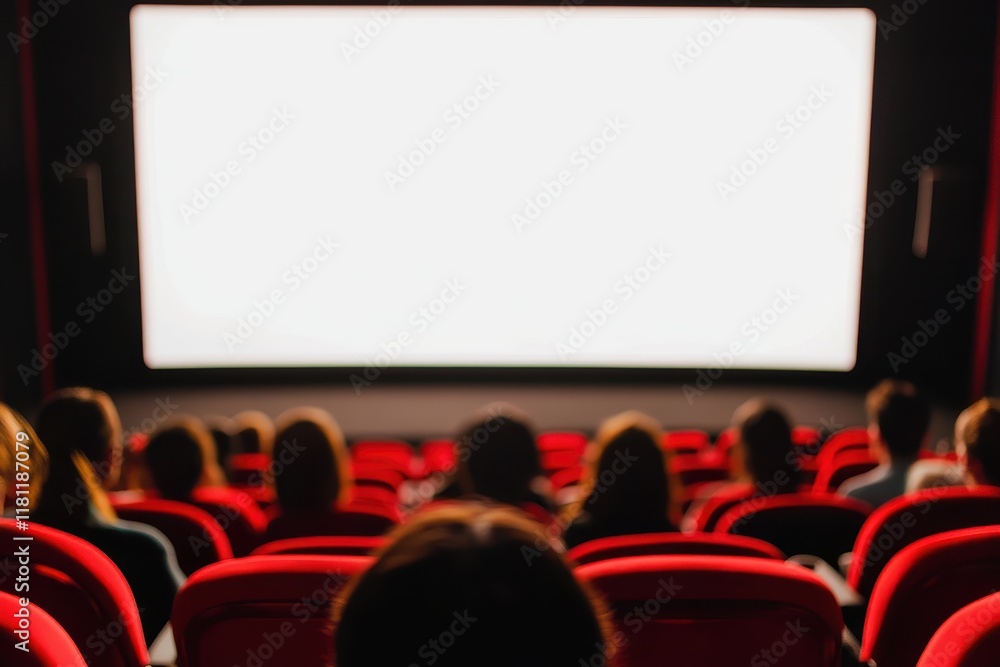 Audience watching blank screen in cinema (3)