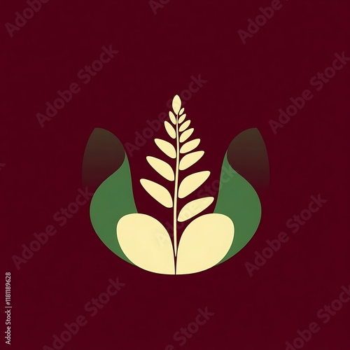 Growth and Renewal:  A stylized fern plant symbolizes  new beginnings, vitality, and flourishing nature.