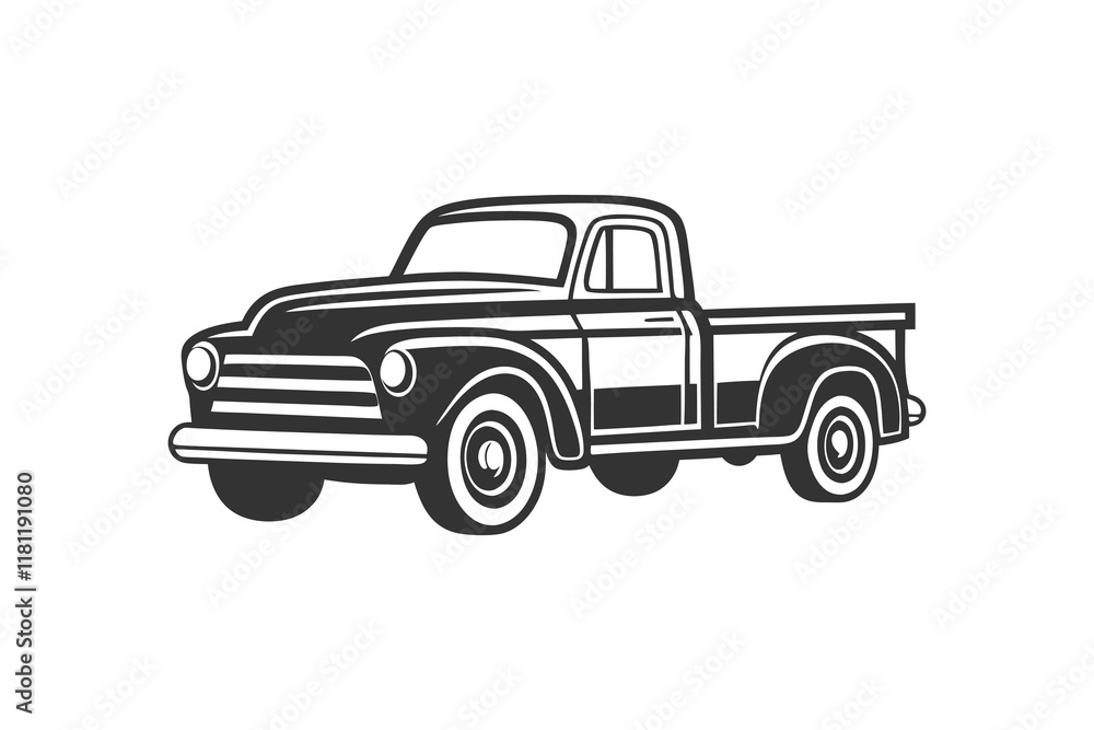 Old pickup Truck Vector Art and Illustration Old pickup Truck Vector Art and Illustration
