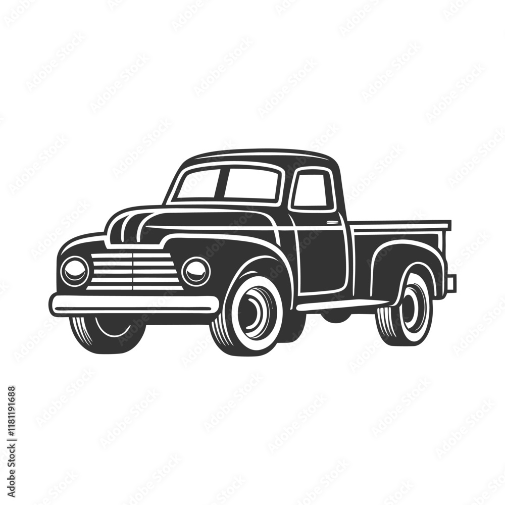 Old pickup Truck Vector Art and Illustration Old pickup Truck Vector Art and Illustration