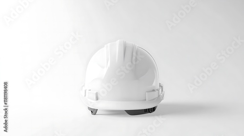 Isolated white construction helmet in a mockup