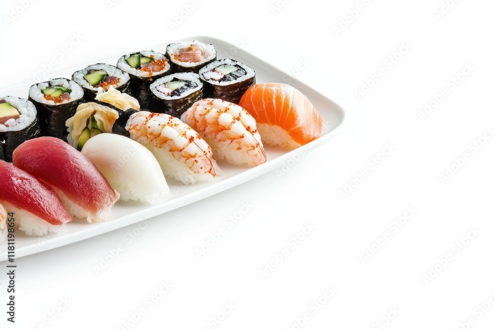 Exquisite sushi platter presentation japanese restaurant food photography modern elegant setting close-up view culinary art experience Exquisite sushi platter presentation japanese restaurant food photography modern elegant setting close-up view culinary art experience