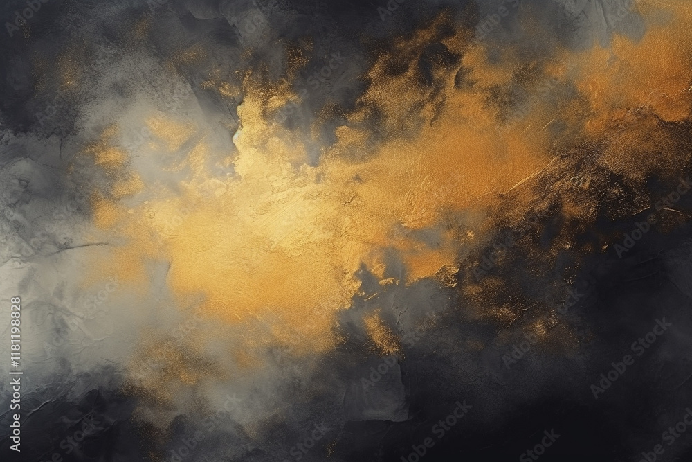 Fototapeta premium luxury, classicism, and a rough textured and seamless abstract backdrop with a color scheme of gold, gray, and orange, designed to convey