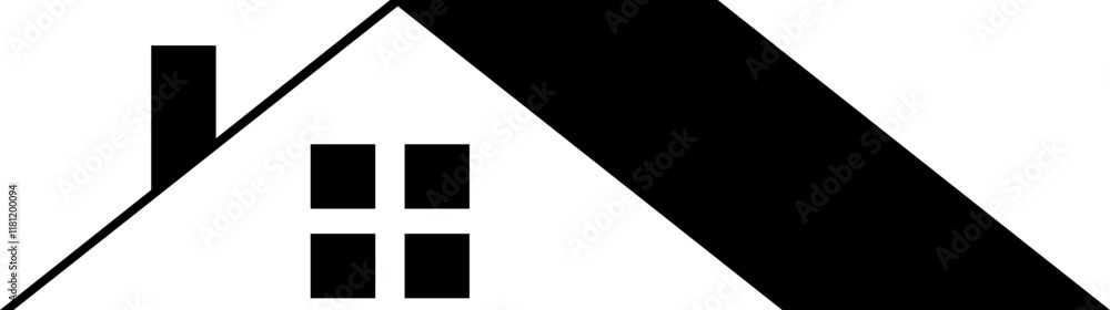 Abstract house roof icon and logo element Abstract house roof icon and logo element