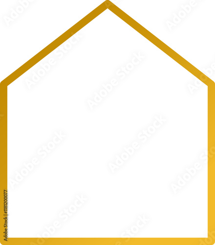 Minimalist golden real estate icon and logo element