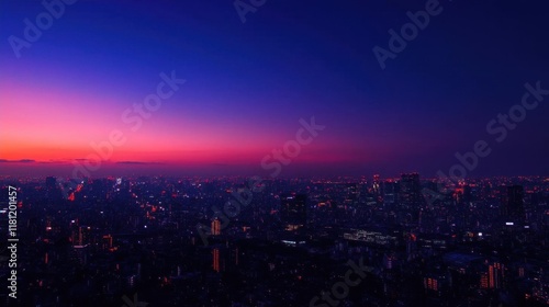 Wallpaper Mural A vibrant city skyline at dusk, illuminated by city lights. Torontodigital.ca