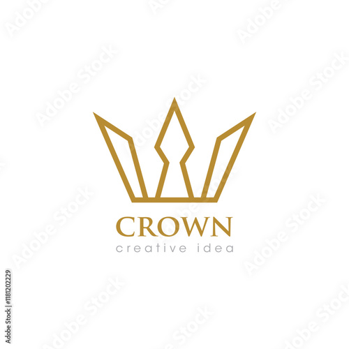 Creative Crown Concept Logo Design Template