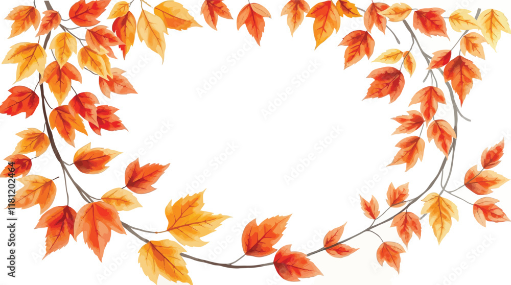A beautiful Autumn leaves frame. Perfect to be used in design projects A beautiful Autumn leaves frame. Perfect to be used in design projects
