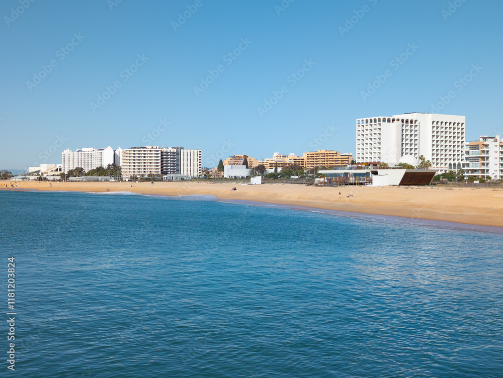 Naklejka premium Quarteira beach