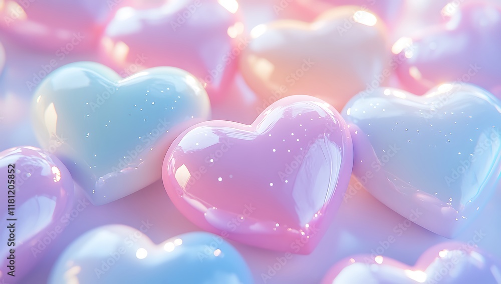 Group of Colorful Hearts on a Surface
Group of Colorful Hearts on a Surface
