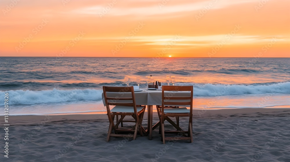 romantic beach sunset dinner table - travel & tourism romantic beach sunset dinner table - travel & tourism