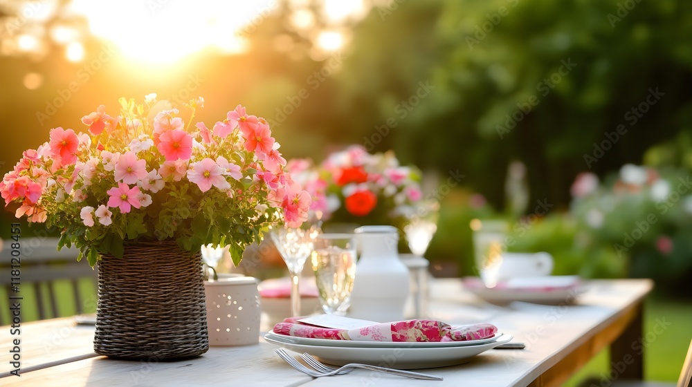 romantic garden party table setting - romantic settings romantic garden party table setting - romantic settings
